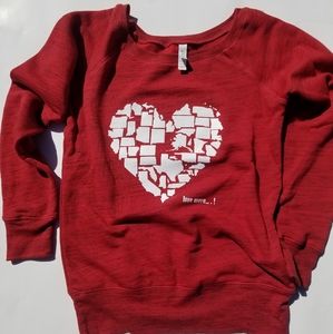 Love More Womens wide neck sweatshirt